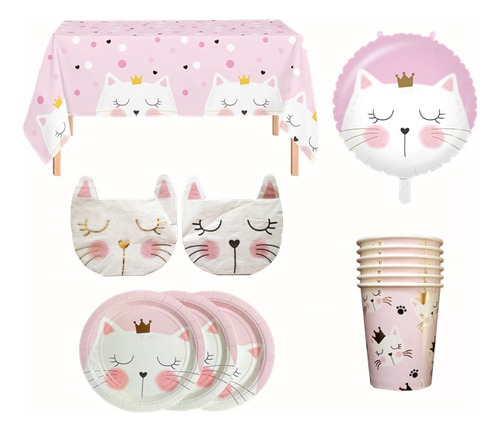 Kit Kitty Gatita Infantil Cotillon Cumpleaños Completo