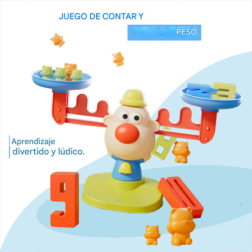 Juguete Educativo Balanza Didactica Suma Resta Juego Niños