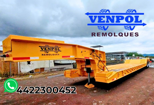 Lowboy Cuello Desmontable Venpol 60tons Cama 8m De 3 Ejes