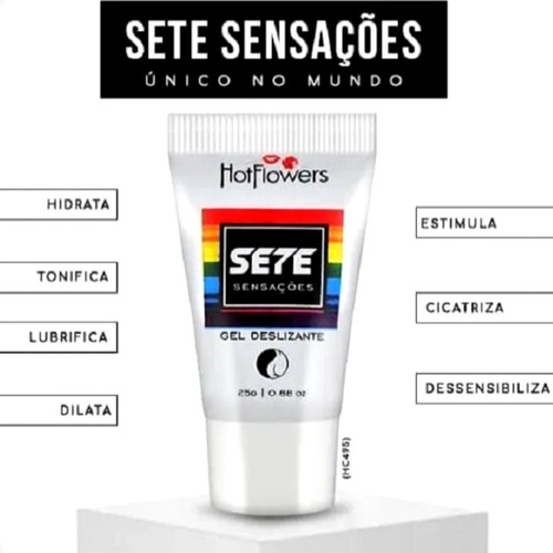 Hot Flowers Sete Sensações lubrificante deslizante em gel 100ml