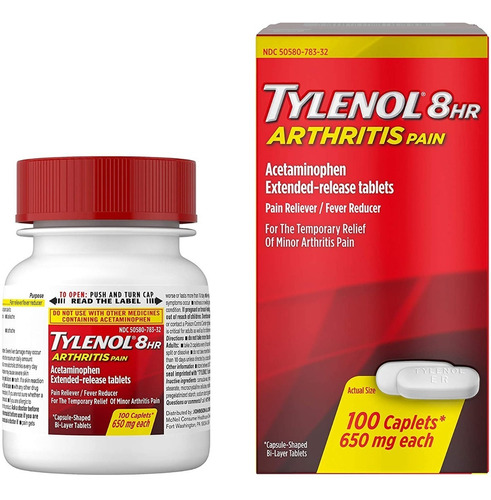 Tylenol Alivia El Dolor De La Artritis 100 Caps 8 Hrs Eg F3 Sabor Sin Sabor