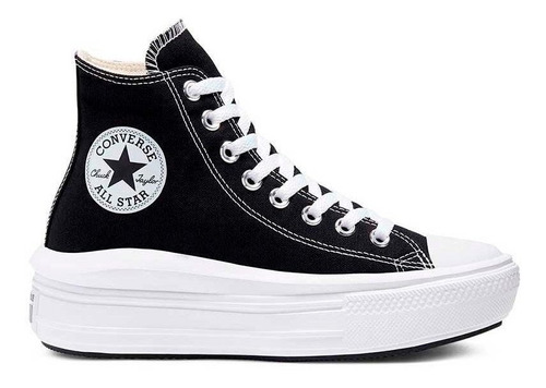 Tenis Converse Botas Chuck Taylor All Star Move Mujer-negro