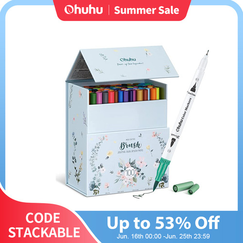 Ohuhu 36 Marker Art Markers Dual Tips Water Set Line