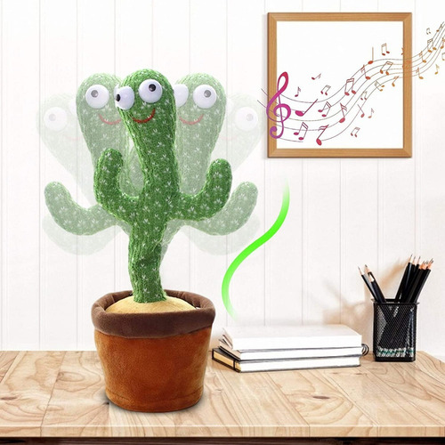 Cactus Bailarín Peluche Felpa Juguete Para Niños Recargable