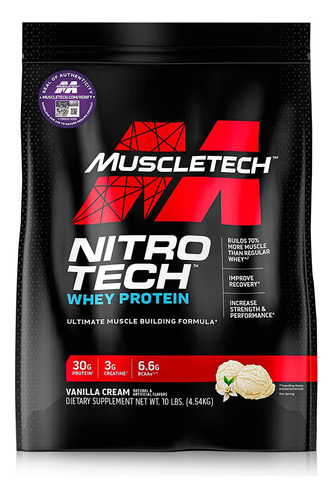 Proteína Nitrotech Performance Vanilla 10lb