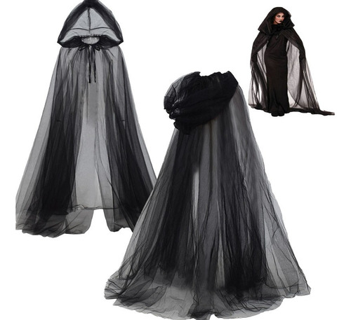 Halloween Fantasmas Jugar Capucha Reaper Witch Mesh Mesh