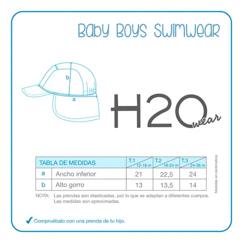 Jockey Bebe Niño Uv 50 H2o Wear Azul