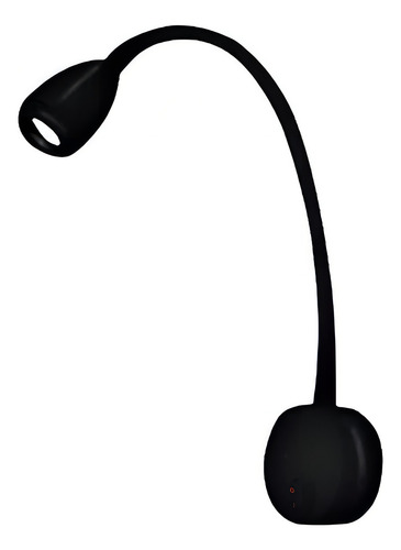 2 Un Arandela Flexível Led 3w Quarto Cabeceira Cama Leitura Cor Preto