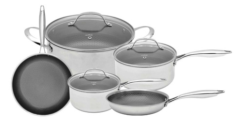Jogo De Panelas 5 Peças Inox Anti-risco Isa Scherer Indução