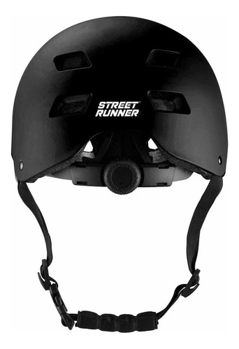 Casco Street Runner Bicicleta Skate Roller Adultos Regulable Color Negro Talla M