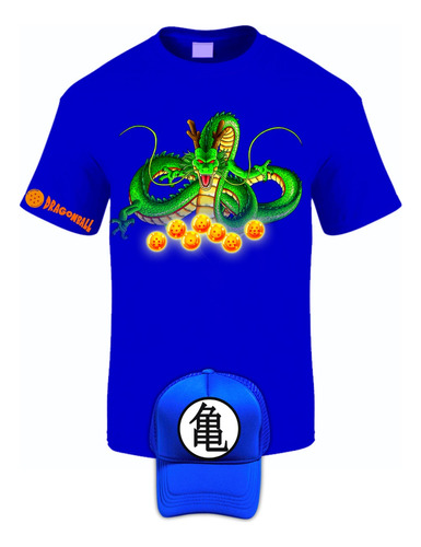 Camiseta Manga Corta Shenlong Dragon Ball Z Obsequio Gorra 
