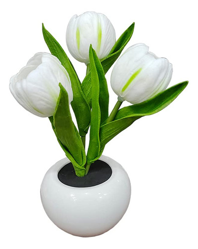 Lámpara De Escritorio Led Tulipán Flor Artificial Luz Noctur