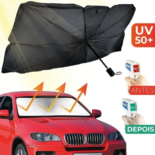 Guarda-Sol Para-Brisa de Carro Multifuncional Dobrável com Proteção Solar UV