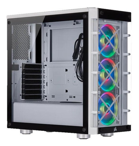 Gabinete Corsair Icue Crystal 465x Rgb Vidrio Temp. Blanco