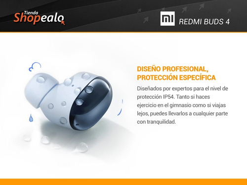 Imagen 5 de 10 de Auriculares In-ear Bluetooth Xiaomi Redmi Buds 4 Celeste -*