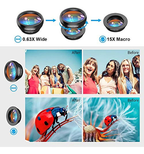 Apexel Cell Phone Camera Lens Kit -remote