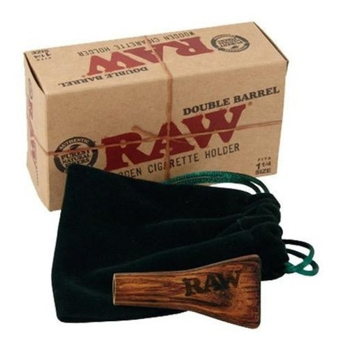 Raw Double Barrel Tuquera Pipa Madera Doble