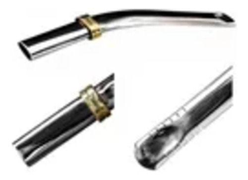Bombilla Mate Chata Acero Inox Detalles Bronce 17 Cm Madu