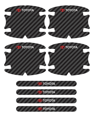 Adesivos Protetor Maçaneta Linha Toyota Carbono Decorativo