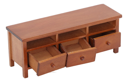 Mueble De Tv Maroon Dollhouse Con Cajones De Simulación En M