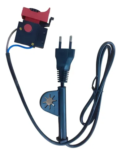 Interruptor + Cabo Elétrico Furadeira Skil 6554 F000609475