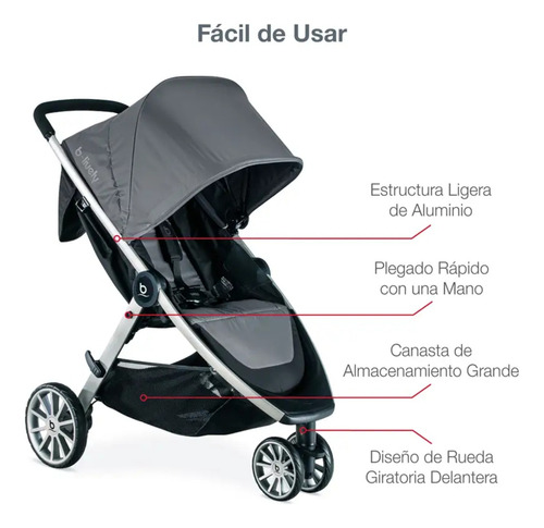 Coche Travel System Britax B-lively/ B-safe Gen2 Flexfit Fog