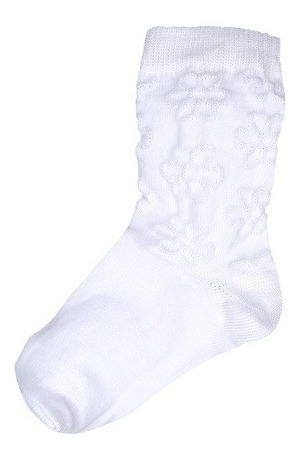 Medias Con Bordados Para Niñas Socks Blanco