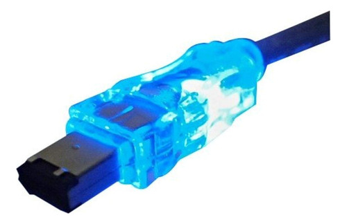 Vs Cable Firewire Translucido Luz Led Azul Pine Pie
