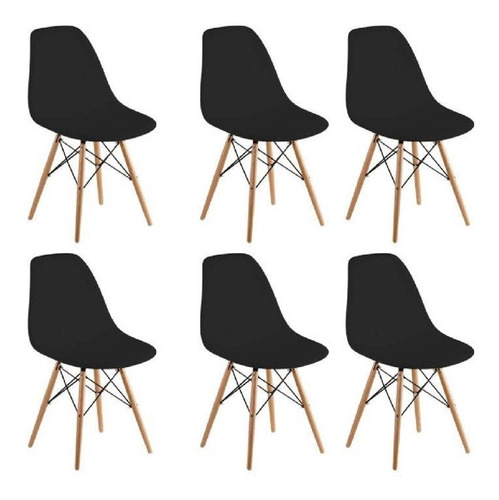 Silla Auxiliar Para Sala O Comedor Eames X 6 Uni 