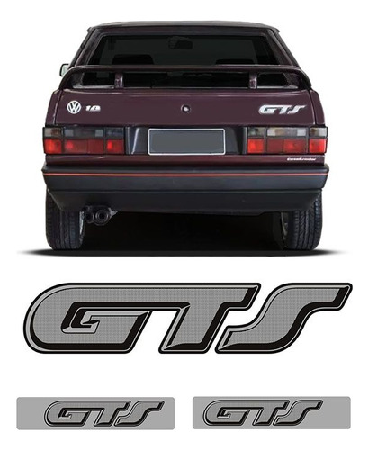 Kit Gol Quadrado Gts 1991/1994 Emblemas Traseiro E Colunas