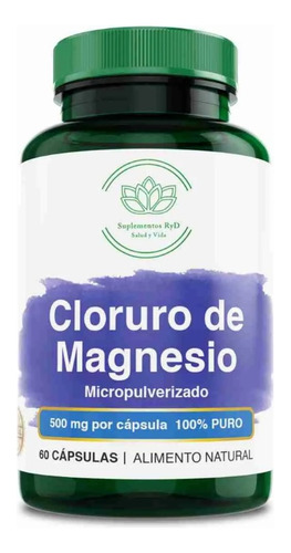 Cloruro De Magnesio 500 Mg 60 Capsulas Veganas Ryd