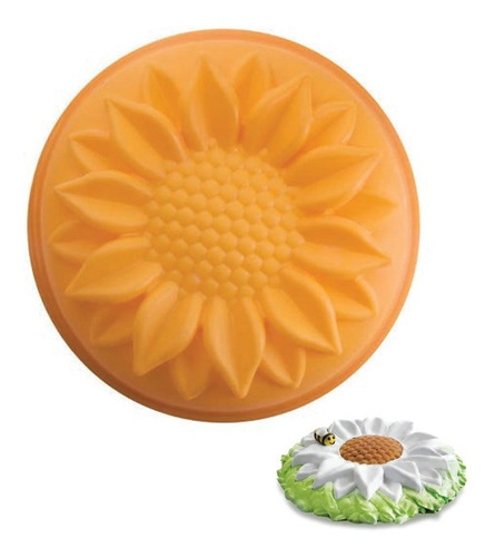 Molde Pastel Y Gelatina Silicon Forma De Girasol Marca Ibili