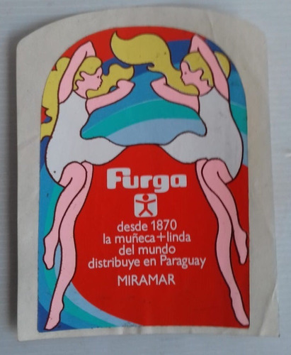 Calco Furga Muñecas Italianas Exterior 1980 Adhesivo Sticker