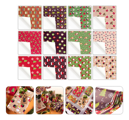 Papel De Envolver Kraft De Navidad Papel De Regalo De Navida