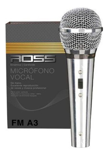 Ross Fm-a3 Microfono Dinámico Vocal Con Cable Xlr - Audionet