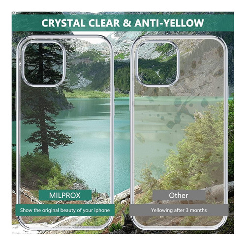 Milprox Funda P/ Phone 12 Pro Max Transparente Golpes Caidas