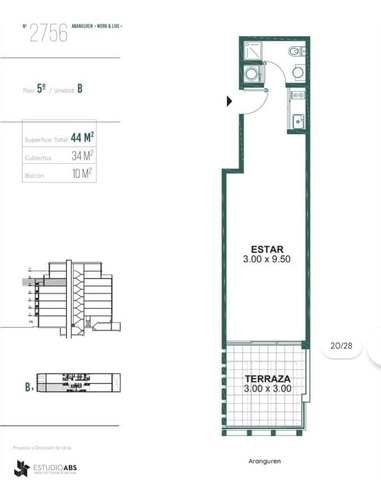 Venta Monoambiente A Estrenar Con Patio