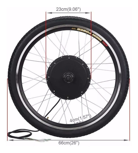 Imagen 2 de 10 de Kit Para Bicicleta Eléctrica 26¨ / 48v Dc 1000w / 36v 500w