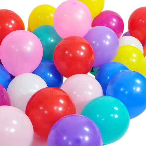 Globos Inflables Con Decoración Mate, 100 Unidades