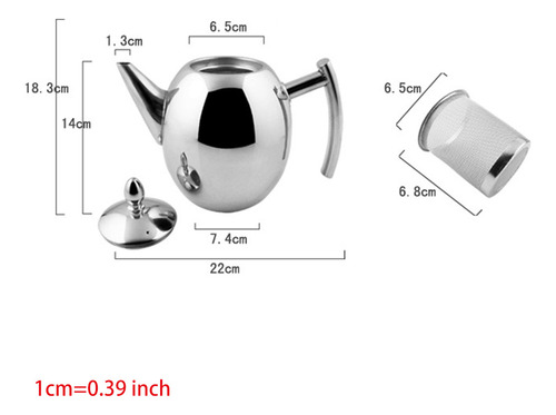 (s) Cafeteira De Boca Curta Com Filtro Durable Stainles