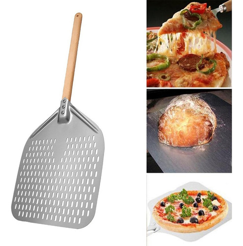 Espátula De Pizza Perfurada Com Revestimento Duro Espess