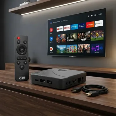 Tv Box Proeletronic SmartPro 4k, com Android 10 E 16gb Smart Box PROSB-3000/16GB