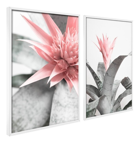 Quadro Decorativo Botânico Folha Quarto Sala Moldura