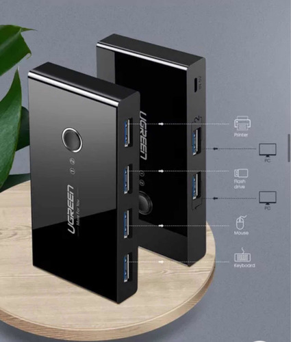 Hub Usb Switch 3.0 2 Portas X 4 Dispositivos Compartilhados
