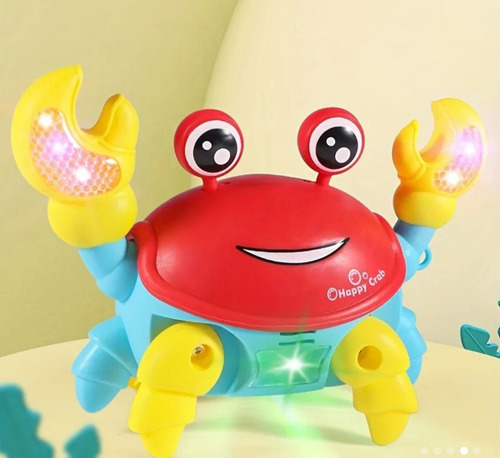 Juguete De Cangrejo Gateando Inducción Música Luz Para Niño