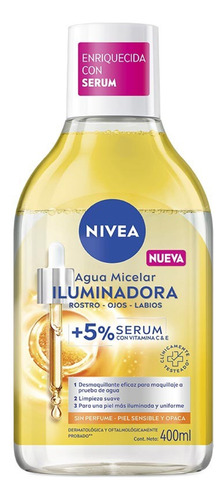 Agua Micelar Nivea Iluminadora Piel Sensible 400 Ml
