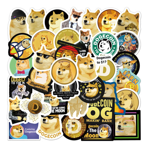 Pegatina De Criptomoneda Btc De Dibujos Animados Para Niños