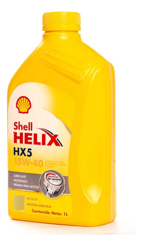 Imagen 1 de 8 de Aceite De Motor Shell Helix Hx5 15w40 Mineral X 1 Litro