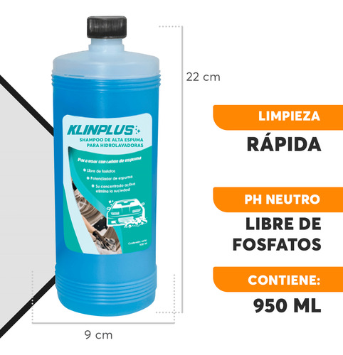 Shampoo Alta Espuma Para Hidrolavadora Klinplus 12907 3 Pzas