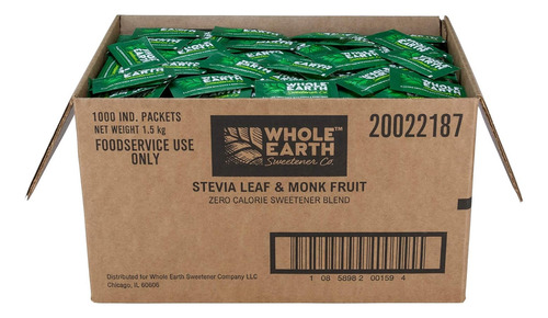 Edulcorante De Fruta De Stevia Y Monje De Whole Earth X 1000